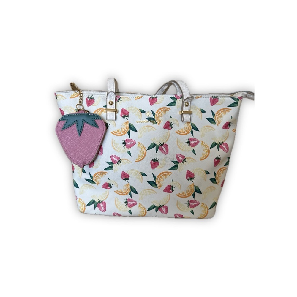 Viral Nanette Lepore Fruit Bag with Keychain/ Fruit Charm Coin Pouch